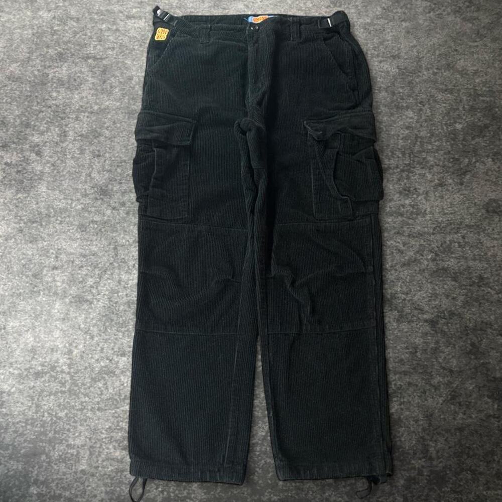Empyre Men’s 34 Black Corduroy Cargo Pants Baggy Relax Skate Y2K